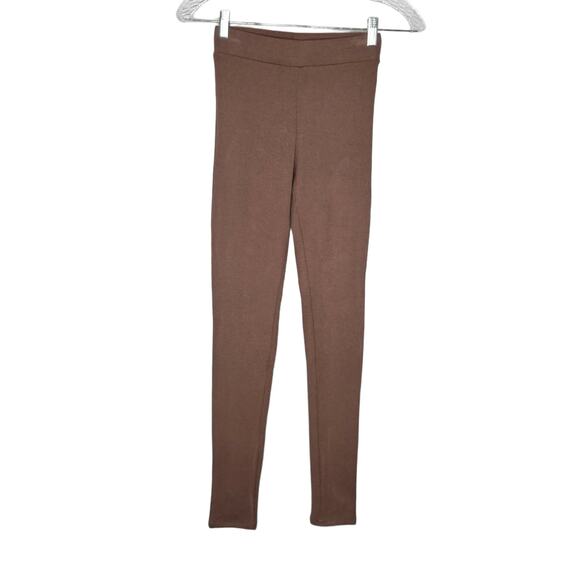 Naked Wardrobe Brown Full Length Pull-on Leggings Women's Small - Picture 2 of 5
